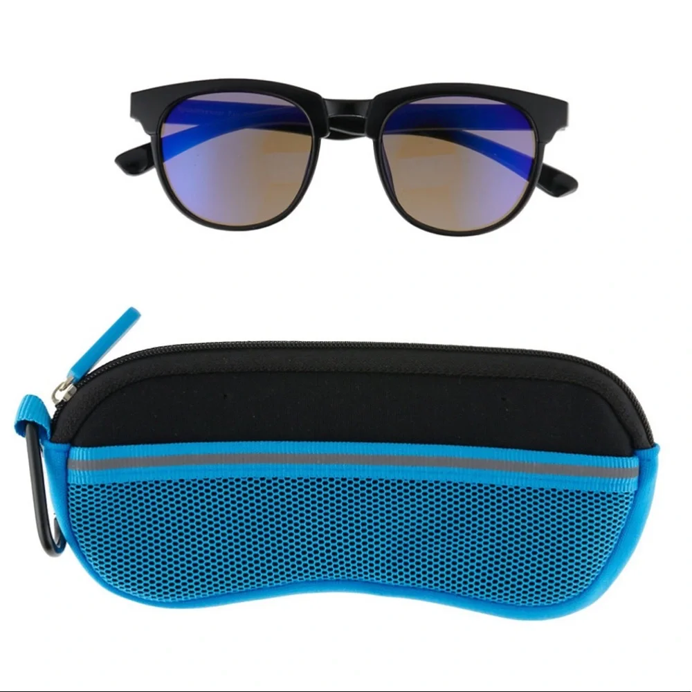 eyeSQUARED Boys Pan Oceanic Colored Wayfarer Style Sunglasses and Case Set